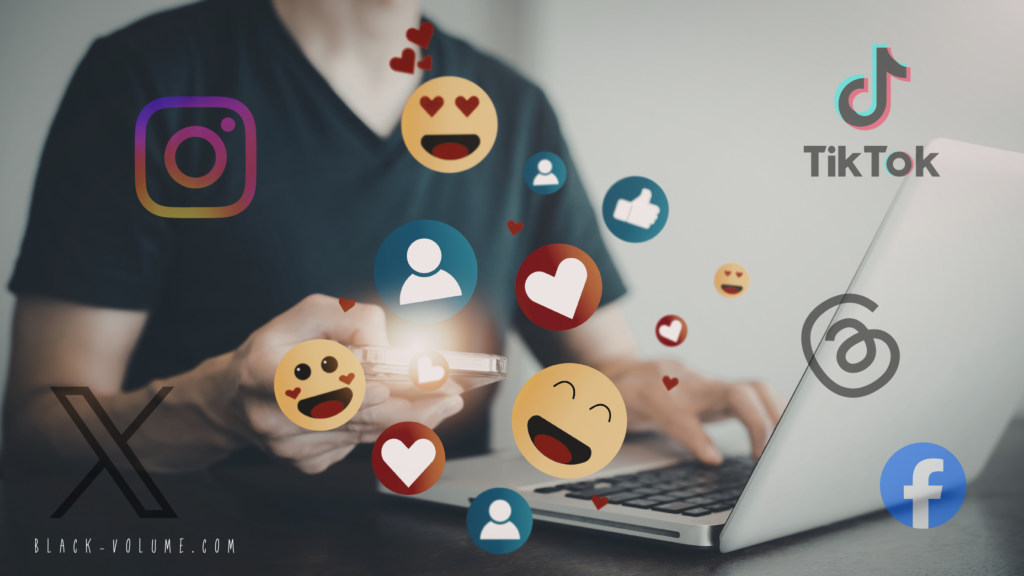 a presentation of social media platforms with their logos in the photo